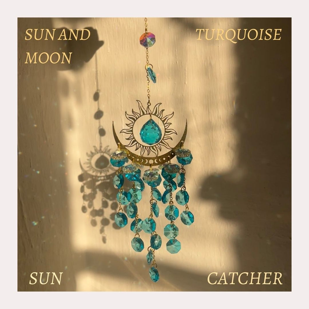 Sun and Moon Turquoise Sun Catcher 🦋