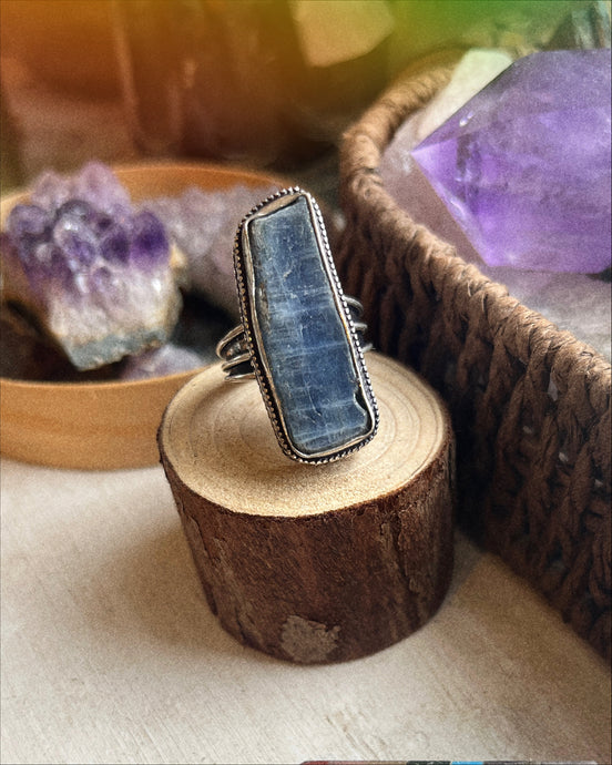 Rough Blue Kyanite Ring